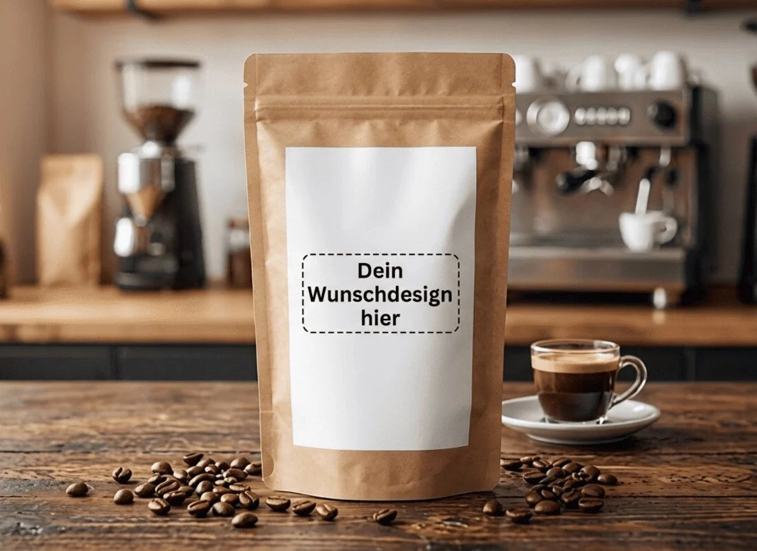 Dein Kaffee mit eigenem Etikett